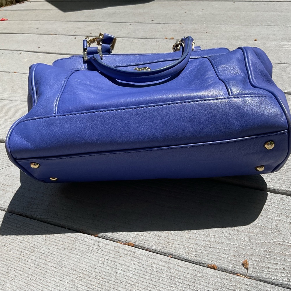 EMMA FOX Blue Leather Handbag hand & crossbody - Picture 5 of 6